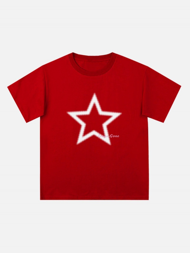 T Shirts Aelfric Eden Star Print Tee Noir | JEK-62357114